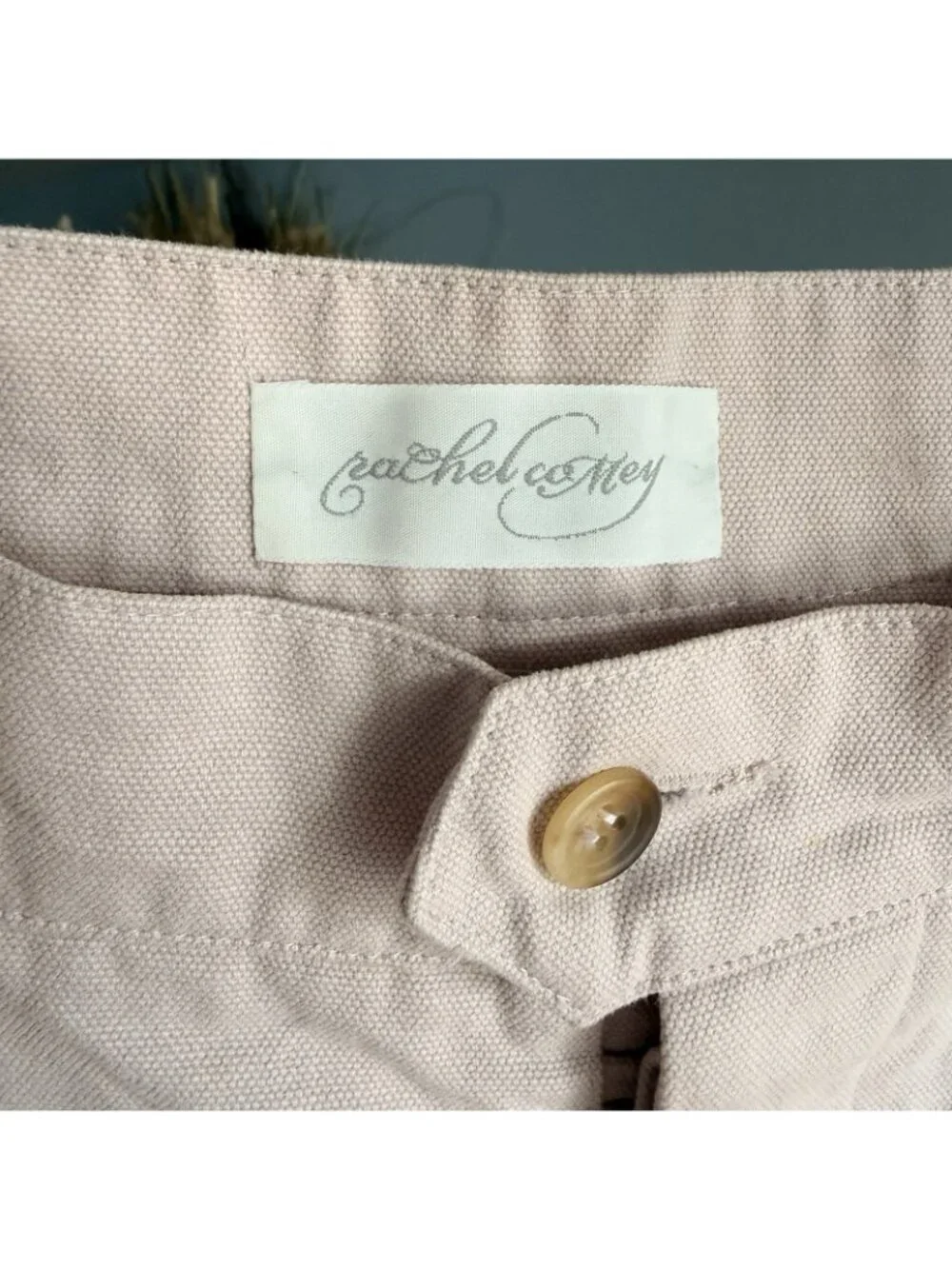 Rachel Comey Light Pink Cotton Canvas Capri Pants Ankle Zipper Pleated Front